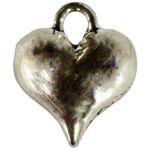 Solid Heart Charm, Pack/12